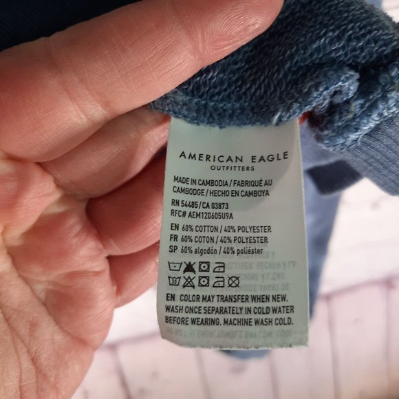 American Eagle Tie Dye Turtleneck Cropped Sweatshirt - Picture 10 of 11